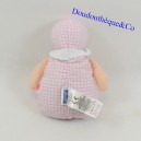 Doudou doll rag JACADI Josephine pink tiles 15 cm