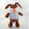 Plush rabbit FIZZY brown polka dot t-shirt orange nose 28 cm