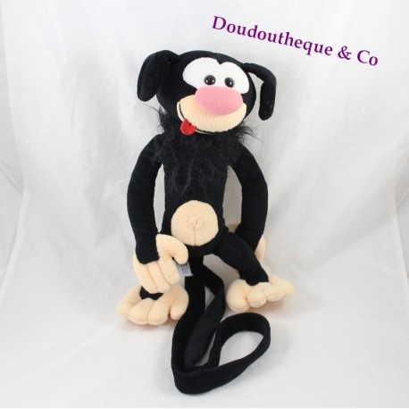 Peluche marsupilami NOUNOURS noir nez rose 33 cm