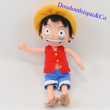 Peluche One Piece JEMINI Monkey D Rufy il ragazzo con cappello di paglia 23 cm