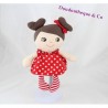 Plush doll H & M dress red white duvets peas 25 cm