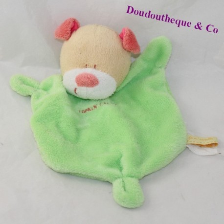 Doudou flacher Hund KIMBALOO Buddy grün calin 25 cm Doudou flacher Hund KIMBALOO Buddy grün calin 25 cm