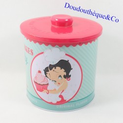 Boite à gateaux métal BettyBoop "House of cupcakes by Betty" rose 16 cm