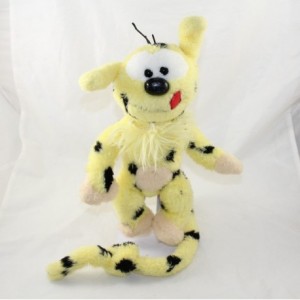 Felpa vintage Marsupilami TEDDY 1988 manchas amarillas negro 30 cm