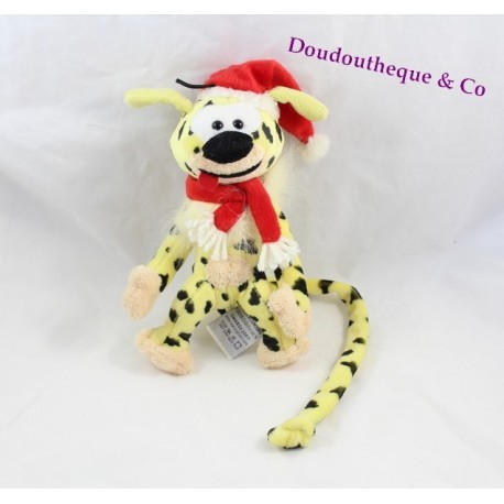 Peluche Marsupilami AJENA NOUNOURS Weihnachtsmütze roter Schal 23 cm