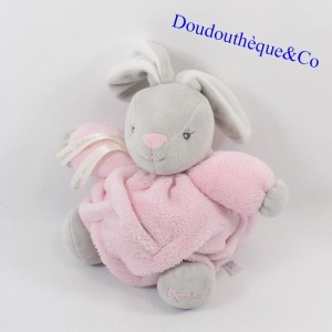 Coniglio peluche musicale KALOO Patapouf piuma rosa bianco 20 cm