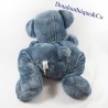 Peluche ours DPAM bleu assis Du pareil au même 23 cm