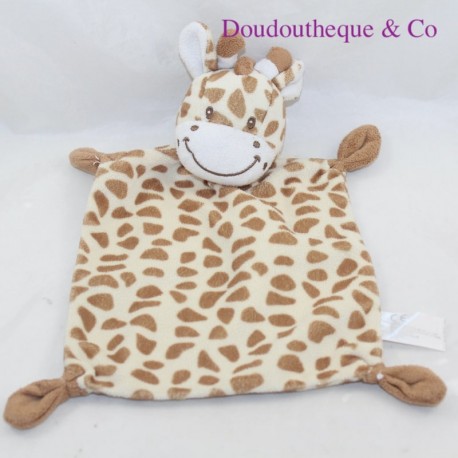 Doudou flat giraffe NICOTOY beige brown spots