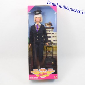Model doll Barbie MATTEL Pilot Captain passport suitcase 30 cm