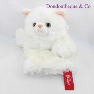 Doudou gatto fantoccio HAMLEYS bianco rosa