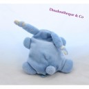 Doudou lapin DOUDOU ET COMPAGNIE Monster Douceur bleu 18 cm