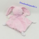 Doudou plat ours SIMBA TOYS losange déguisé en lapin rose luminescent 26 cm