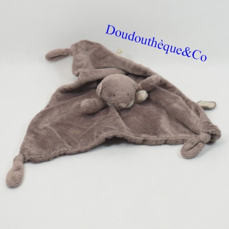 Doudou Flachbär DIMPEL Dreieck braun taupe Schal 32 cm Doudou Flachbär DIMPEL Dreieck braun taupe Schal 32 cm