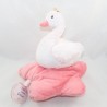 Musical plush swan TEX BABY pink gold Little Precious Treasure Carrefour 23 cm