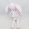 Doudou Kaninchen GRAIN DE BLE rosa lila Blumenstoffe 24 cm