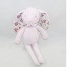 Doudou Kaninchen GRAIN DE BLE rosa lila Blumenstoffe 24 cm