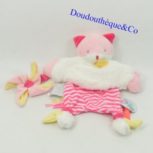 Doudou flache Katze DOUDOU ET COMPAGNIE Moulin À Vent pink weiß DC3148 24 cm