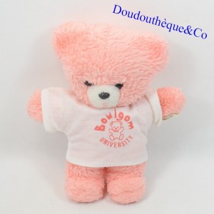Plush bear BOULGOM pink t-shirt "Boulgom University" pulls the vintage tongue 20 cm