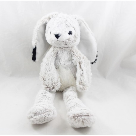 Conejo títere de felpa RODADOU RODA gris blanco patas largas 39 cm
