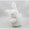 Doudou coniglio H&M traversina viso bianco ricamato 13 cm