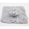 Doudou flat hippopotamus OBAIBI " Love Idea " gray 26 cm
