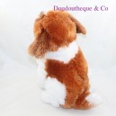 Plush dog Saint Bernard SANDY brown white rescue barrel