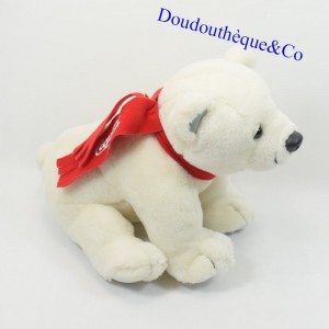 Peluche ours COCA-COLA peluche publicitaire ours blanc 20 cm