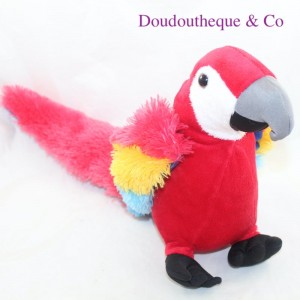 Peluche perroquet ECO-6 Ecosysaction oiseau rouge