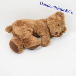 Teddy bear LES PETITES MARIE brown sleeping 30 cm
