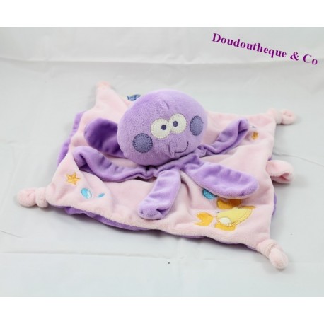 Flacher Oktopus MOTS D'ENFANTS S'ENFANTS PURPLE LECLERC 25 cm