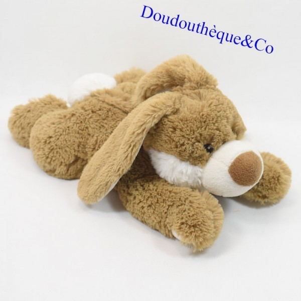 Hot water bottle plush rabbit INTELEX micro corrugated brown white