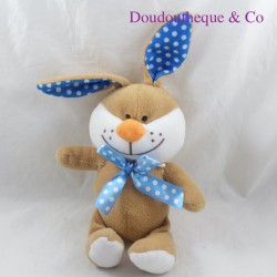Plush rabbit FIZZY bow tie blue polka dot