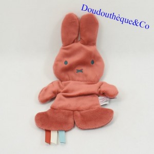 Doudou Flat Rabbit Miffy Nijntje Brown Noise Papel arrugado marrón 23 cm