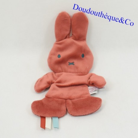 Doudou Flat Rabbit Miffy Nijntje Brown Noise Crumpled paper brown 23 cm