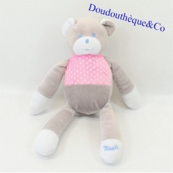 Mustela MUSTI teddy bear grey and pink 28 cm
