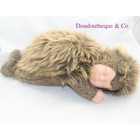 Baby Puppe Igel ANNE GEDDES braun