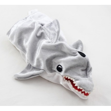 Títere de tiburón peluche IKEA Klappar Vild delfín gris plata 24 cm
