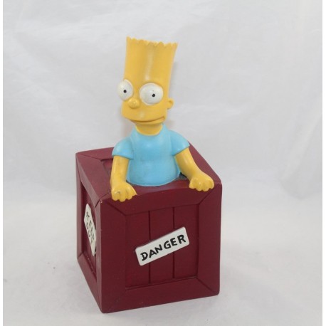 Alcancía de resina Bart Simpson LOS SIMPSONS caja Peligro 1997 Fox 20 cm