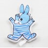 Doudou dish donkey Trotro GALLIMARD youth in blue and white 19 cm fabric