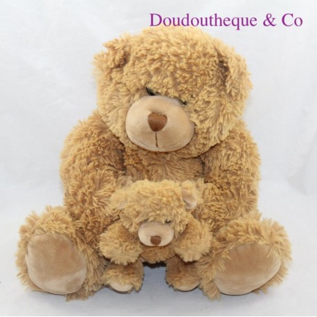 Peluche ours NOUNOURS maman bébé ourson