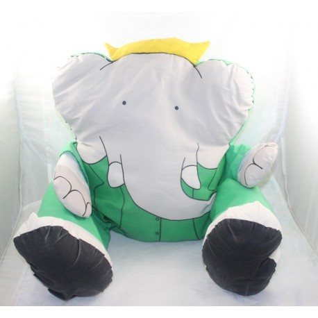 Cushion Babar ONLY KIDS Nelvana Ross seated vintage oreillier fabric 55 cm