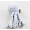 Doudou polpo NATTOU Polpo cielo blu bianco tentacoli torsioni 22 cm