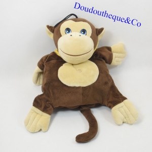 Plush monkey COOPER hot water bottle range pyjamas brown scarf yellow 35 cm