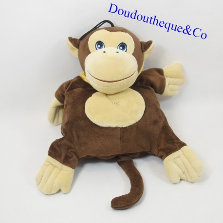 Plüsch Affe COOPER Wärmflasche Sortiment Pyjamas braun Schal gelb 35 cm Plüsch Affe COOPER Wärmflasche Sortiment Pyjamas braun Schal gelb 35 cm