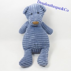 Plush bear DORMEO blue corduroy 38 cm