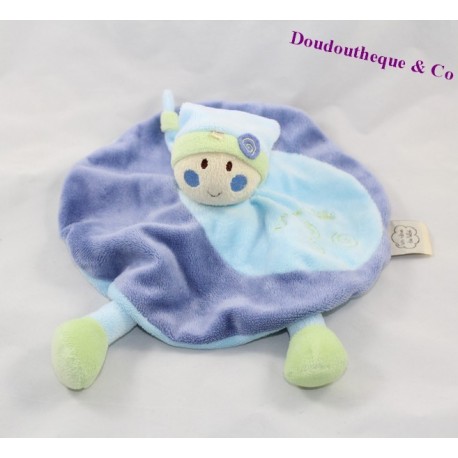Elf flache Doudou ein Traum von Baby CMP blau rund 20 cm