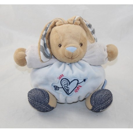 Plüschhase KALOO P'tit lapinou coeur tendre Blue Denim 20 cm