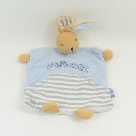 Doudou Rabbit Flaches Kaninchen KALOO Little Mann Blue Denim BE