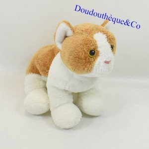 Plush cat GIPSY brown and white 17 cm