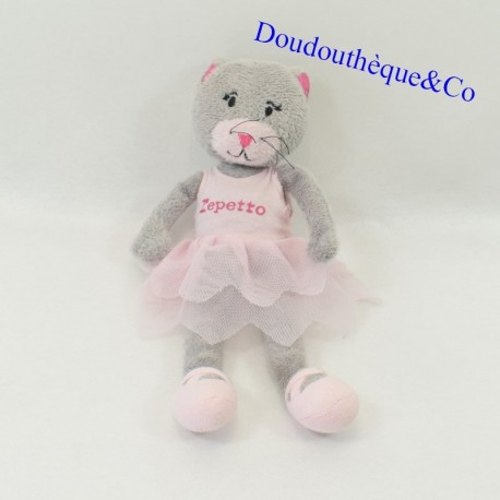 Doudou cat REPETTO MARESE tutu pink dancer 22 cm